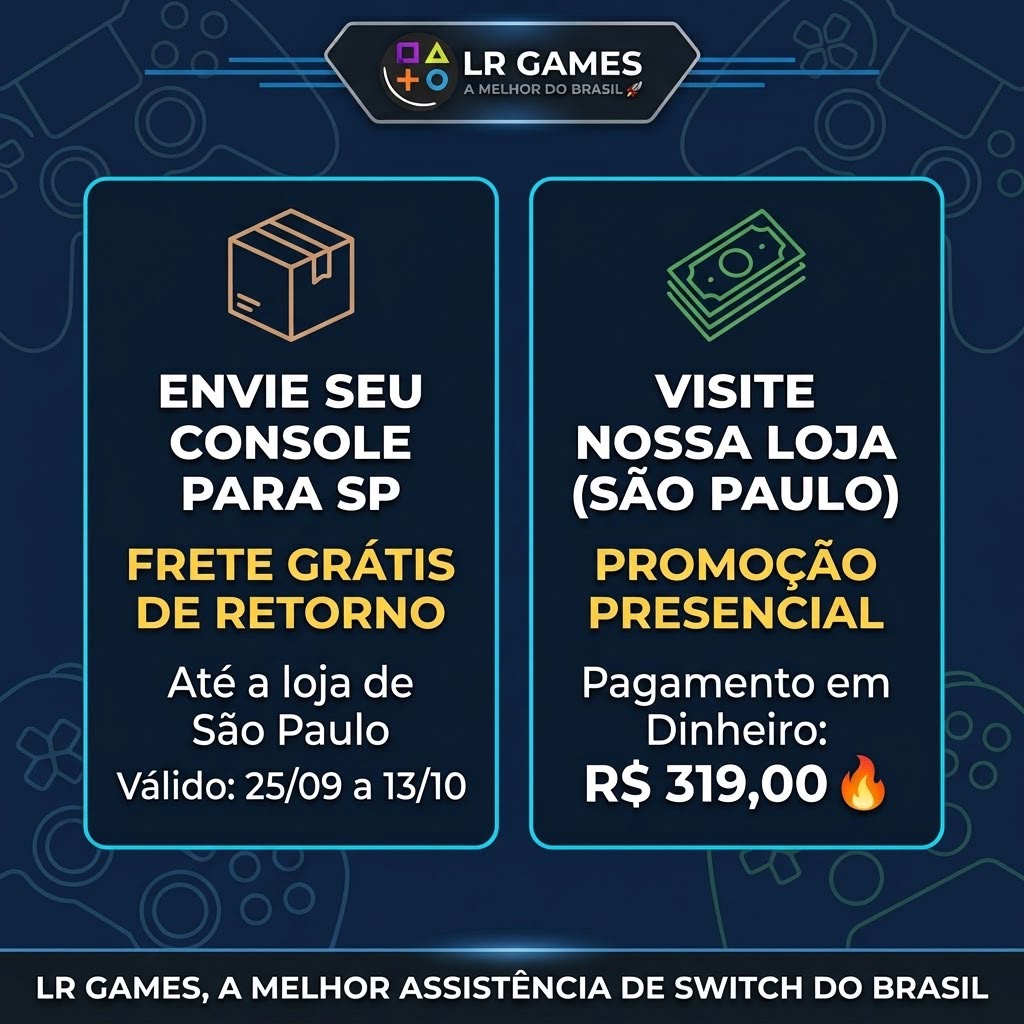 imagem da promoção lr games desbloquei por apenas 319 no dinheiro presencial em são paulo
